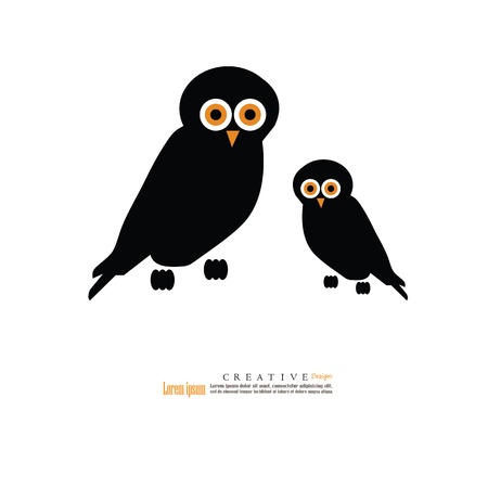 Owl icon.Vector Illustration.のイラスト素材