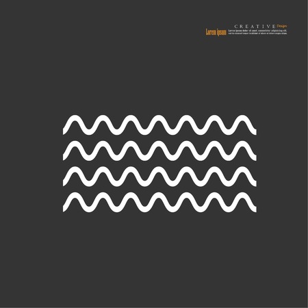 wave icon.vector illustration.のイラスト素材