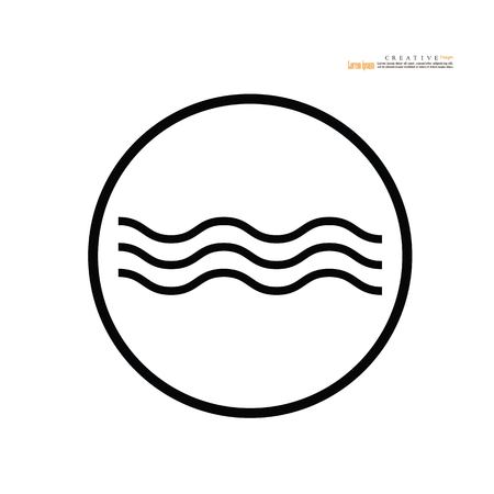 wave icon.vector illustration.のイラスト素材