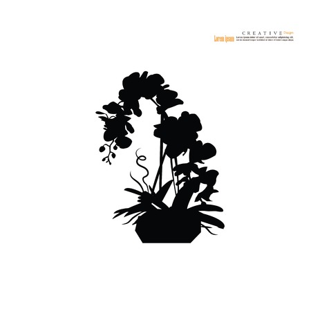 Orchid flower icon.vector illustration.のイラスト素材