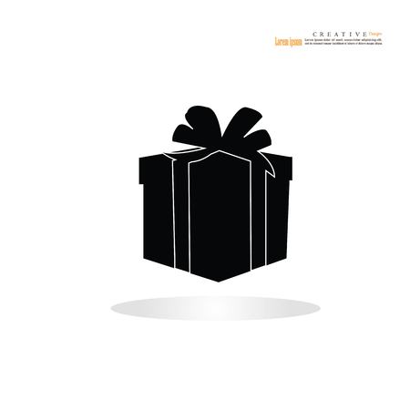 Gift box icon.holiday present graphic symbol.vector illustration.のイラスト素材