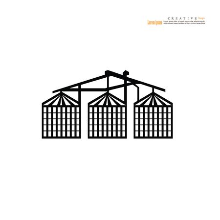 grain silo.silo.vector illustration.のイラスト素材