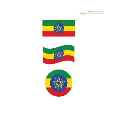 Ethiopia national flag background texture.vector illustration.のイラスト素材