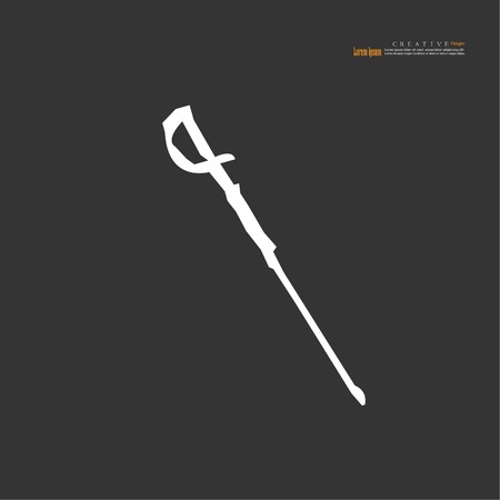 Sword icon.vector illustration.のイラスト素材
