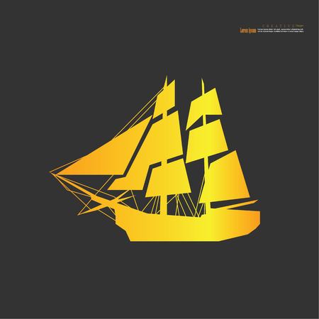 ship icon.ship.vector illustration.のイラスト素材