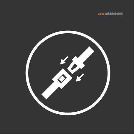 Safety belt. Seat Belt. Vector Illustration.のイラスト素材