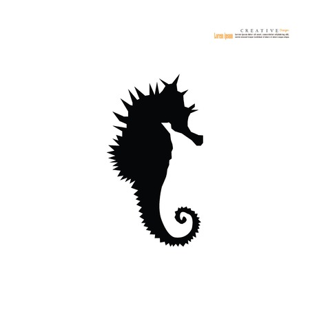 sea horse icon.sea animals.vector illustration.のイラスト素材