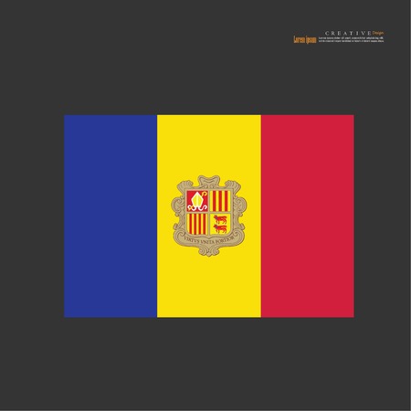 Andorra  national flag background texture.vector illustration.のイラスト素材
