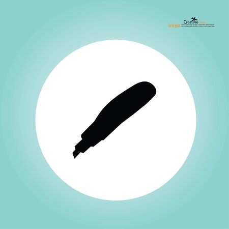 Cutter knife icon on background.Vector illustation.のイラスト素材