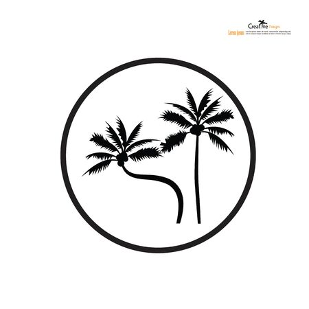 coconut tree,palm tree icon.vector illustration.eps10.のイラスト素材