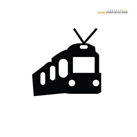 Train icon on white background.train design logo.vector illustration.のイラスト素材