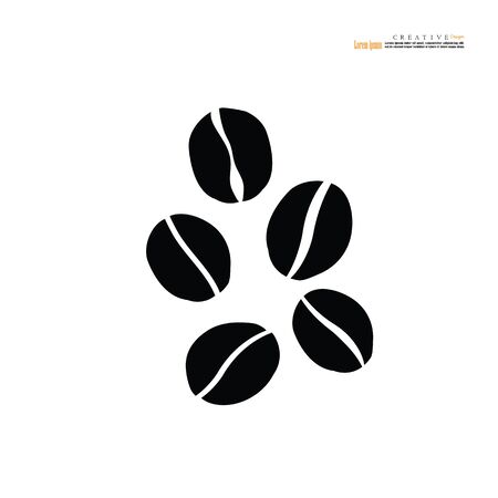 coffee bean icon on white background.vector illustration.のイラスト素材