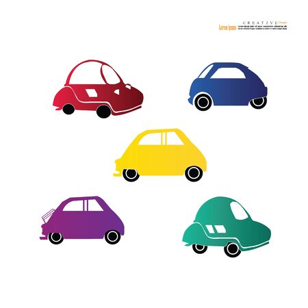 micro car icon on white background.Transportation icon.Vector illustration.eps10.のイラスト素材