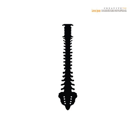 Backbone icon on white background.spinal cord backbone vector.Vector illustration.のイラスト素材