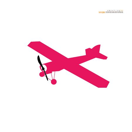 Vintage plane icon on white background.vector illustration.eps10のイラスト素材