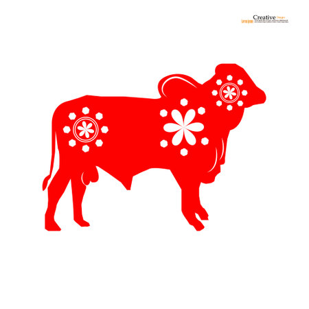 bull icon on white background.vector illustration.のイラスト素材