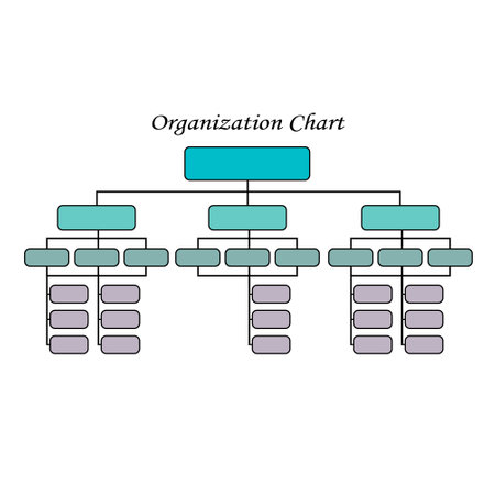 Organization Chart Infographics.Business Flowchart Work Process.Vector Illustration.のイラスト素材