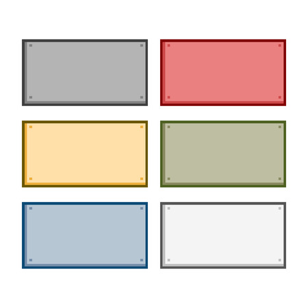 Pixel art plates for game and designのイラスト素材