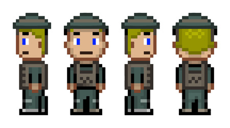 Pixel hero for video game and design 8 bitのイラスト素材