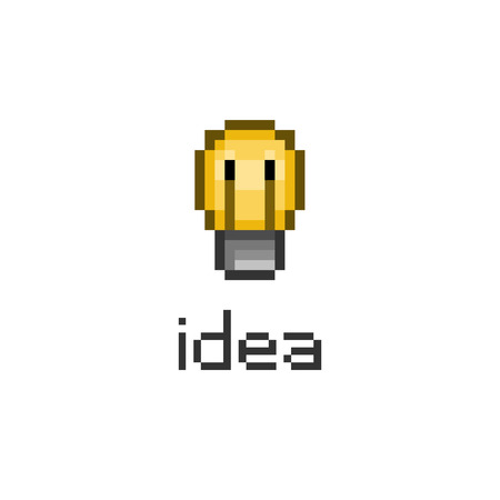 Vector pixel art great idea for designのイラスト素材