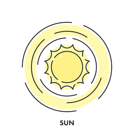 Line icons trees in color. のイラスト素材