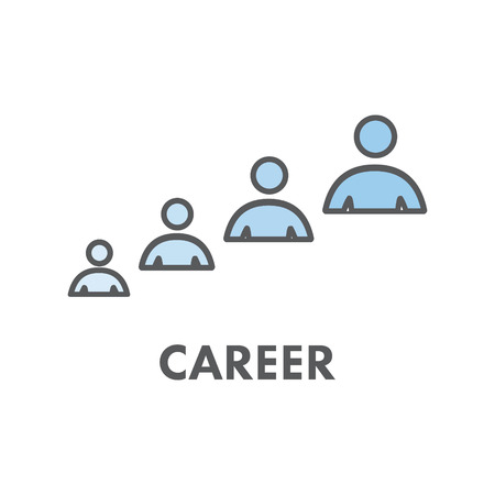 Line icon successful career. のイラスト素材