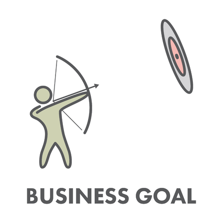 Line icon business goal.のイラスト素材