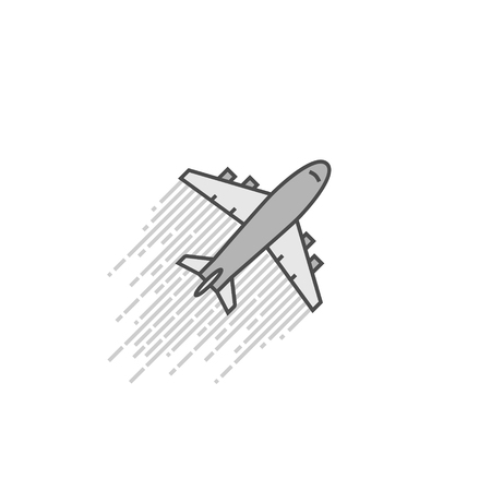 Cool vector icon aircraft. Symbol travel and journey. Vector aircraft on a white background.のイラスト素材