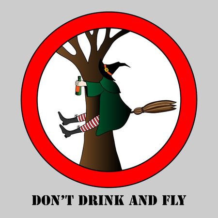 do not drink and fly vector illustrationのイラスト素材