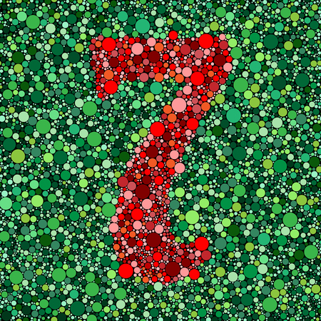digit number seven on green background vector illustrationのイラスト素材