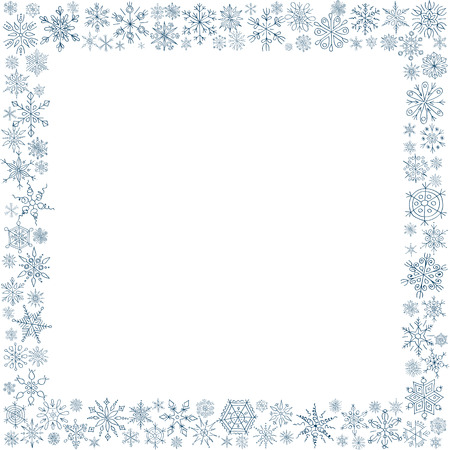 Frame from snowflakes for a cardのイラスト素材