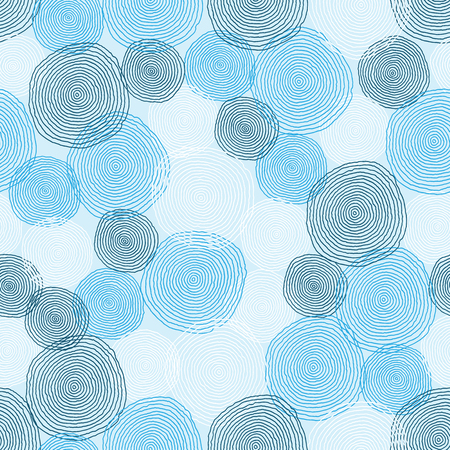 Seamless image with rounds. Vector hand drawn background. Abstract decorative illustration.のイラスト素材