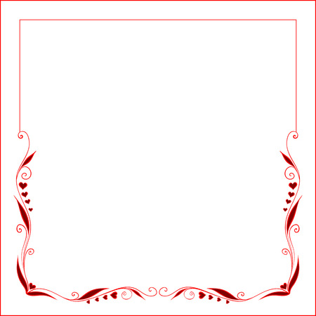 Greeting frame for valentine's day. Vector illustration.のイラスト素材