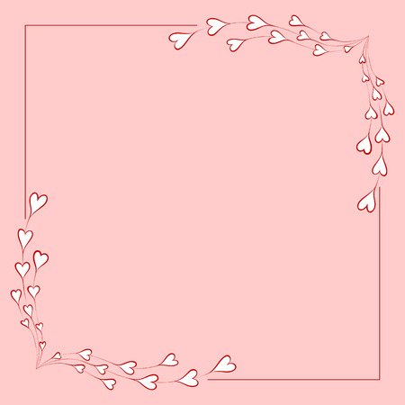Greeting frame for valentine's day. Vector illustration.のイラスト素材