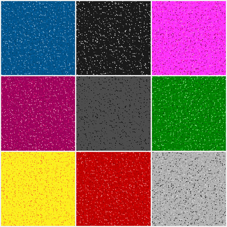 Set of seamless dots patterns with small colorful peasのイラスト素材