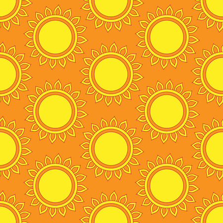 Retro abstract seamless pattern with suns. Retro seamless patterns set.のイラスト素材