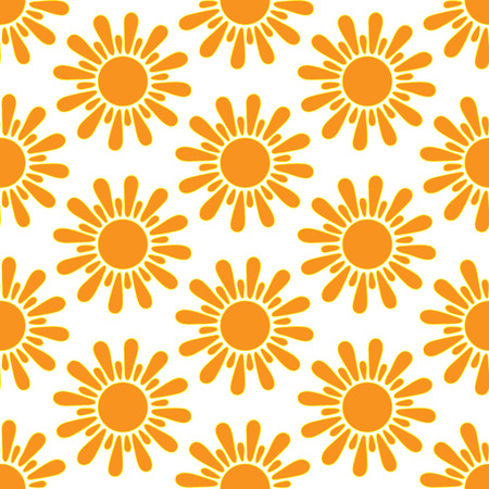 Retro abstract seamless pattern with suns. Retro seamless patterns set.のイラスト素材
