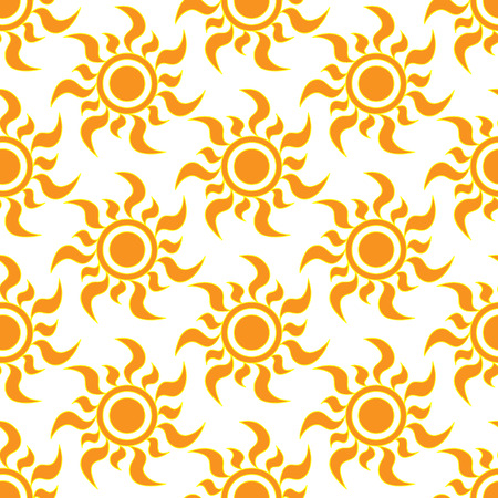 Retro abstract seamless pattern with suns. Retro seamless patterns set.のイラスト素材