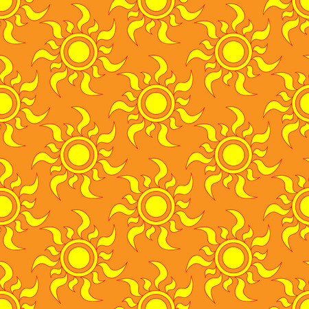 Retro abstract seamless pattern with suns. Retro seamless patterns set.