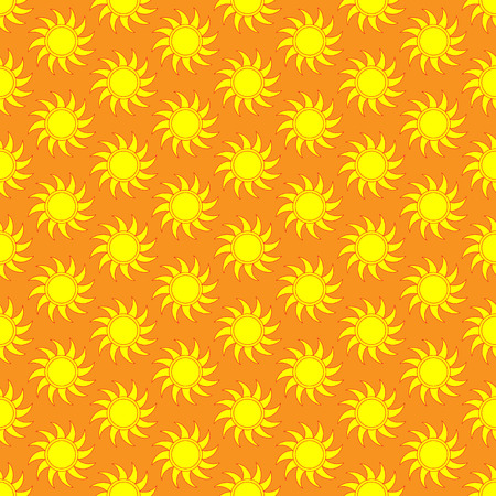 Cute seamless vector pattern of sun. Doodle hand drawn style . Bright and beautiful retro seamless pattern. Retro Patterns Setのイラスト素材