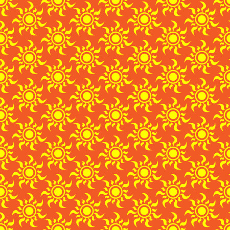 Cute seamless vector pattern of sun. Doodle hand drawn style . Bright and beautiful retro seamless pattern. Retro Patterns Setのイラスト素材