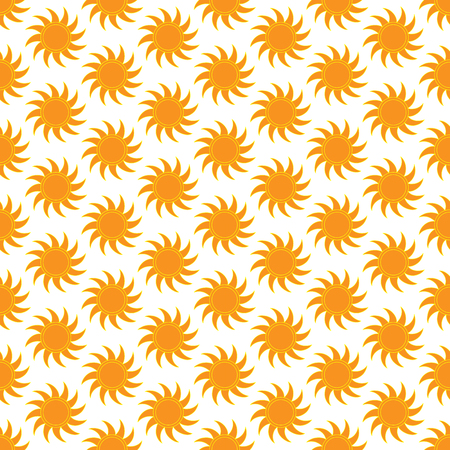 Cute seamless vector pattern of sun. Doodle hand drawn style . Bright and beautiful retro seamless pattern. Retro Patterns Setのイラスト素材