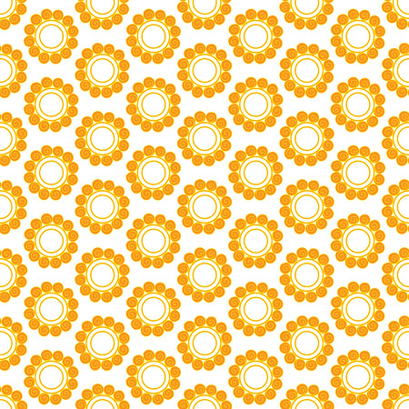 Cute seamless vector pattern of sun. Doodle hand drawn style . Bright and beautiful retro seamless pattern. Retro Patterns Setのイラスト素材