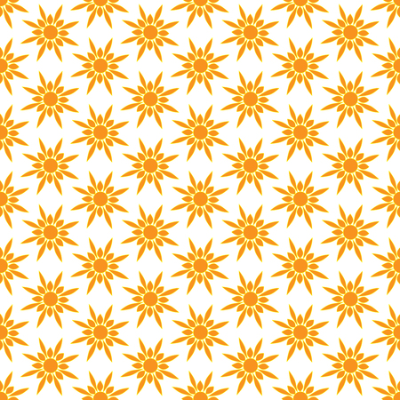 Cute seamless vector pattern of sun. Doodle hand drawn style . Bright and beautiful retro seamless pattern. Retro Patterns Setのイラスト素材