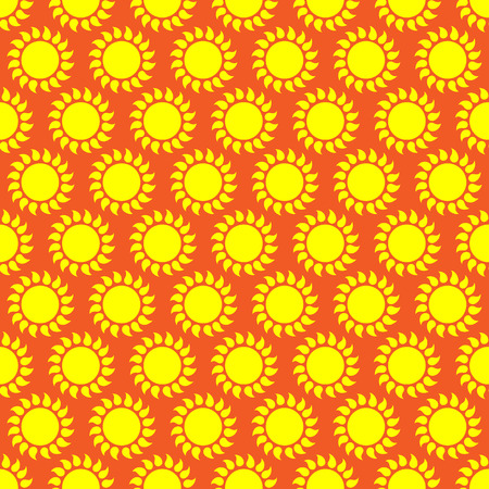 Cute seamless vector pattern of sun. Doodle hand drawn style . Bright and beautiful retro seamless pattern. Retro Patterns Setのイラスト素材