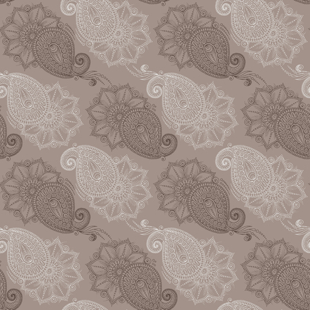 Henna Mehendy Tattoo Doodles Seamless Pattern.のイラスト素材