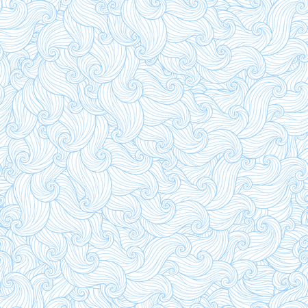 Hand drawn seamless wave background. Seamless pattern can be used for wallpaper, pattern fills, web page background,surface textures.のイラスト素材