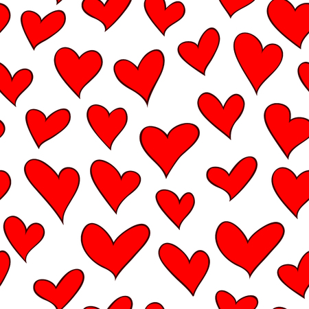 Abstract raster background with colored hearts in the form of webs for Valentine's Dayの写真素材