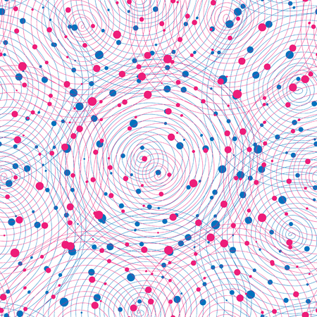 Decorative spiral pattern. Raster seamless texture with drawn circles.の写真素材