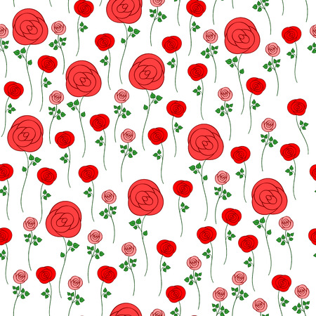 Seamless raster floral pattern, spring/summer backdrop. Hand drawn surface pattern design with flowers. Seamless texture can be used for wallpapers, pattern fills, surface textures.の写真素材